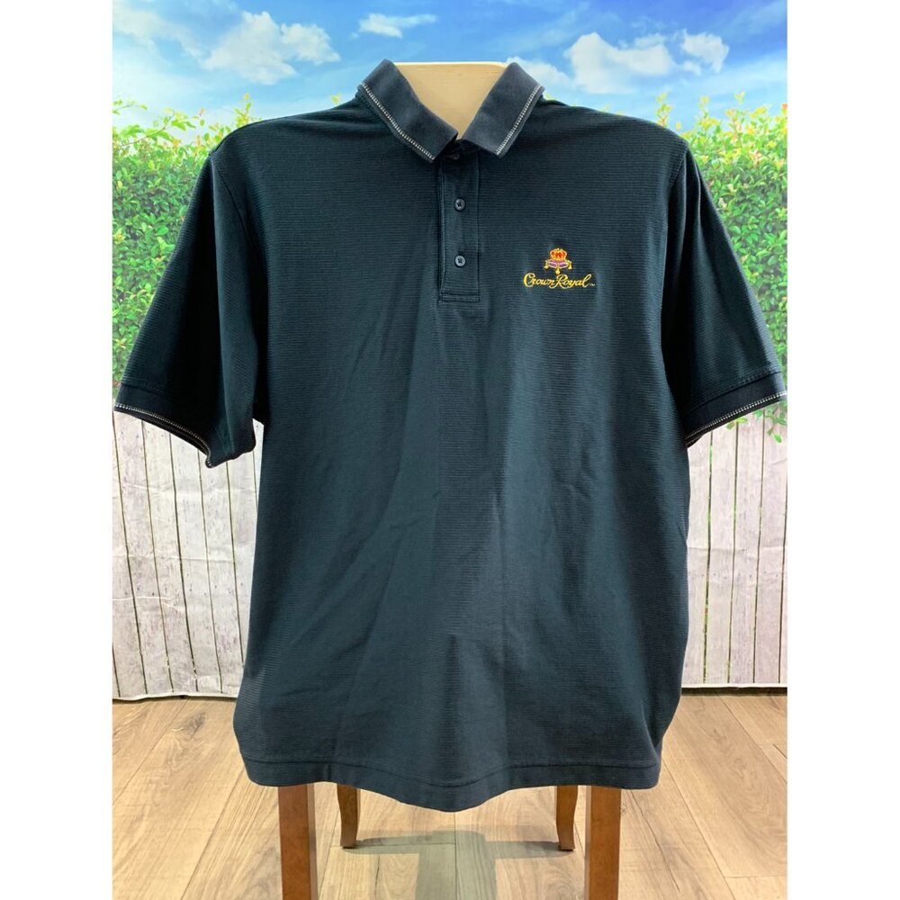 Mens Crown Royal Polo Shirt Size XL Charcoal (SKU: 11M)